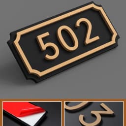 Acrylic Door Plate Shop Sign Customized 3D House Number for Office Home Flats Store Bar Hotel Apartment with Sticker or Magnet