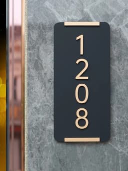 Acrylic Door Plate Shop Sign Customized 3D House Number for Office Home Flats Store Bar Hotel Apartment with Sticker or Magnet