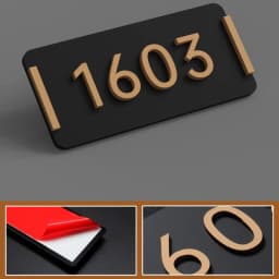 Acrylic Door Plate Shop Sign Customized 3D House Number for Office Home Flats Store Bar Hotel Apartment with Sticker or Magnet