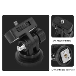 1 PCS 1/4" Screw Quick Release Monitor Holder Camera Clamp Swivel and Tilt Adjustable Monitor Mount with Cold Shoe