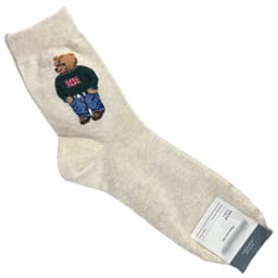 Good Quality Cartoon Gentleman Bear Men's Socks Cotton Harajuku Style Sport Boys Skateboard Novelty Breathable Christmas Gifts
