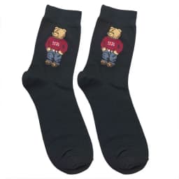 Good Quality Cartoon Gentleman Bear Men's Socks Cotton Harajuku Style Sport Boys Skateboard Novelty Breathable Christmas Gifts