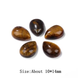 10x14mm Water Drop Shape Natural Stone Cabochons Beads Agate Crystal Opal Chalcedony Cabochons for Needlework DIY Jewelry Making