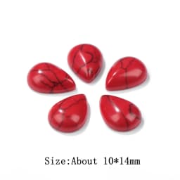 10x14mm Water Drop Shape Natural Stone Cabochons Beads Agate Crystal Opal Chalcedony Cabochons for Needlework DIY Jewelry Making