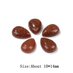 10x14mm Water Drop Shape Natural Stone Cabochons Beads Agate Crystal Opal Chalcedony Cabochons for Needlework DIY Jewelry Making