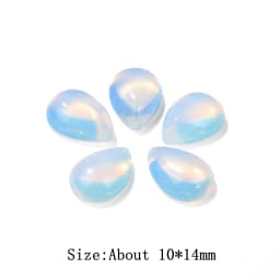 10x14mm Water Drop Shape Natural Stone Cabochons Beads Agate Crystal Opal Chalcedony Cabochons for Needlework DIY Jewelry Making