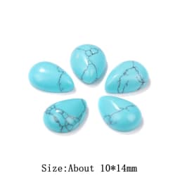 10x14mm Water Drop Shape Natural Stone Cabochons Beads Agate Crystal Opal Chalcedony Cabochons for Needlework DIY Jewelry Making