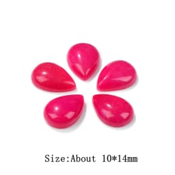 10x14mm Water Drop Shape Natural Stone Cabochons Beads Agate Crystal Opal Chalcedony Cabochons for Needlework DIY Jewelry Making