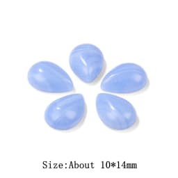 10x14mm Water Drop Shape Natural Stone Cabochons Beads Agate Crystal Opal Chalcedony Cabochons for Needlework DIY Jewelry Making