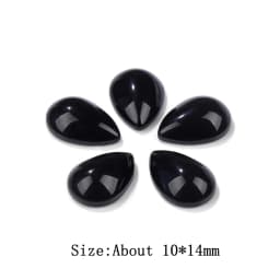 10x14mm Water Drop Shape Natural Stone Cabochons Beads Agate Crystal Opal Chalcedony Cabochons for Needlework DIY Jewelry Making