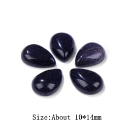 10x14mm Water Drop Shape Natural Stone Cabochons Beads Agate Crystal Opal Chalcedony Cabochons for Needlework DIY Jewelry Making