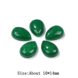 10x14mm Water Drop Shape Natural Stone Cabochons Beads Agate Crystal Opal Chalcedony Cabochons for Needlework DIY Jewelry Making