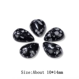 10x14mm Water Drop Shape Natural Stone Cabochons Beads Agate Crystal Opal Chalcedony Cabochons for Needlework DIY Jewelry Making