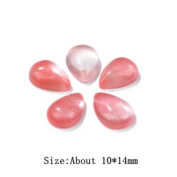 10x14mm Water Drop Shape Natural Stone Cabochons Beads Agate Crystal Opal Chalcedony Cabochons for Needlework DIY Jewelry Making