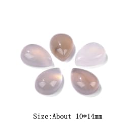 10x14mm Water Drop Shape Natural Stone Cabochons Beads Agate Crystal Opal Chalcedony Cabochons for Needlework DIY Jewelry Making