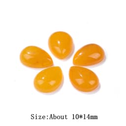 10x14mm Water Drop Shape Natural Stone Cabochons Beads Agate Crystal Opal Chalcedony Cabochons for Needlework DIY Jewelry Making