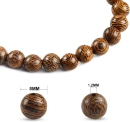 6 8 10 12mm Natural Stripe Spacer Ball Wooden Beads Brown Round Natural Wooden Beads Loose beads For Jewelry Making bracelet