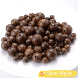 6 8 10 12mm Natural Stripe Spacer Ball Wooden Beads Brown Round Natural Wooden Beads Loose beads For Jewelry Making bracelet