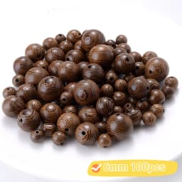 6 8 10 12mm Natural Stripe Spacer Ball Wooden Beads Brown Round Natural Wooden Beads Loose beads For Jewelry Making bracelet