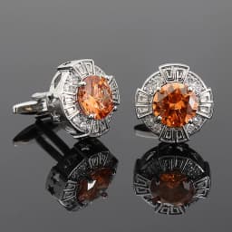 French Style Cufflinks Luxury Zircon Sleeve Studs Mens Shirts Cufflinks Crystal Copper Cuff Buttons Premium British Cuff Links