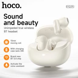 HOCO True Wireless Bluetooth 5.4 Earphones In Ear Mini Headset Touch Control Earbud HiFi Audio Music Sports Earbuds 28h Standby