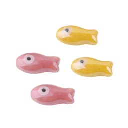 10Pcs Retro Small Fish Beads Charms Ceramic Spacer Loose Beads For Jewelry Making DIY Bracelet Accessories