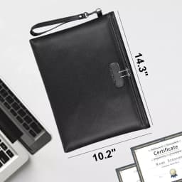 Factory Supply Zipper Bag with Lock Fireproof File Bag Safe Document Fireproof Money Bag