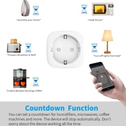 Smart Socket EU 16A/20A AC100-240V Wifi Smart Plug Power Outlet, Alexa Google Home Voice Control Works With Tuya Smart Life APP