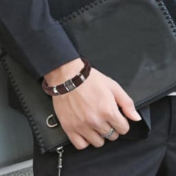 Charm Vintage Multilayer Brown Leather Stainless Steel Men Bracelet Bead Bracelet Jewelry Male Wrist Bangle Christmas Gifts