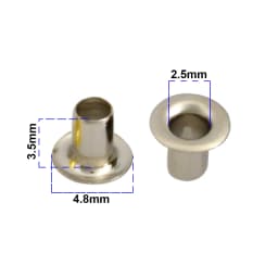 100sets Brass Eyelet No Washer 1.5mm/2mm/2.5mm Leather Craft Repair Grommet Round Eye Ring Shoes Bag Clothing Leather Belt Hat