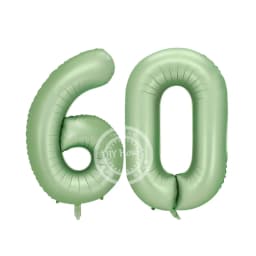 40inch Vintage Green Number Balloon 18inch Heart Balloons For 30 40 50 60 70 Happy Birthday Party Decoration DIY Home Supplies