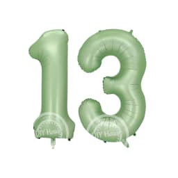40inch Vintage Green Number Balloon 18inch Heart Balloons For 30 40 50 60 70 Happy Birthday Party Decoration DIY Home Supplies