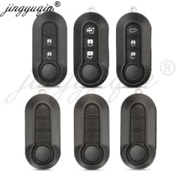 jingyuqin 2/3BTN Remote Car key Shell Case For Fiat 500 Panda Punto Bravo Ducato Peugeot Boxer Citroen Jumper Auto Uncut Blade