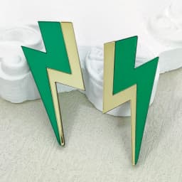 KUGUYS 18 Colors Glitter Mirror Lightning Acrylic Earrings For Women Multicolor Vintage Jewelry Summer Classic Accessories