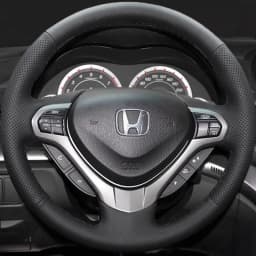 DIY Hand-stitched Steering Wheel Cover Black Microfiber Leather Car Steering Wheel Cover For Honda Spirior OId Accord