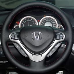 DIY Hand-stitched Steering Wheel Cover Black Microfiber Leather Car Steering Wheel Cover For Honda Spirior OId Accord