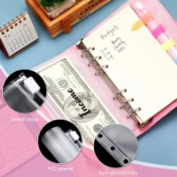 Budget Planner 2026 Cash Envelope Savings Money 6 Holes Binder for Financial Management A7 Loose-leaf Notebook Binder Housing