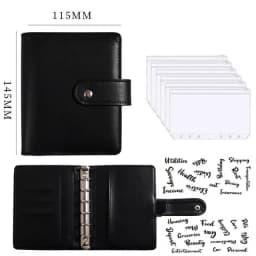 Budget Planner 2026 Cash Envelope Savings Money 6 Holes Binder for Financial Management A7 Loose-leaf Notebook Binder Housing