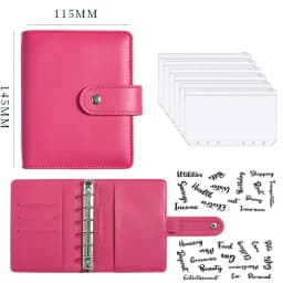 Budget Planner 2026 Cash Envelope Savings Money 6 Holes Binder for Financial Management A7 Loose-leaf Notebook Binder Housing