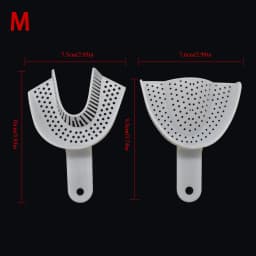 6pcs/set Dental Plastic Tray Without Mesh Dental Impression Trays Dentist Tools Dentistry Lab Material Teeth Holder