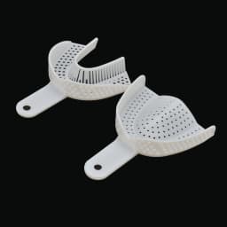 6pcs/set Dental Plastic Tray Without Mesh Dental Impression Trays Dentist Tools Dentistry Lab Material Teeth Holder
