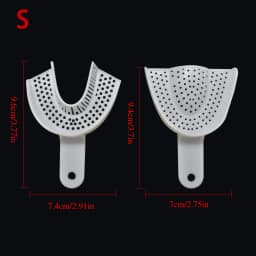 6pcs/set Dental Plastic Tray Without Mesh Dental Impression Trays Dentist Tools Dentistry Lab Material Teeth Holder