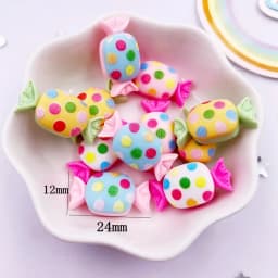 Resin 3D Sweet Colorful Dot Candy Flatback Cabochon Simulation Foods 20pcs Scrapbook Crafts DIY Accessory Decor Figurines OM230T
