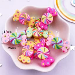 Resin 3D Sweet Colorful Dot Candy Flatback Cabochon Simulation Foods 20pcs Scrapbook Crafts DIY Accessory Decor Figurines OM230T