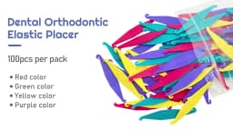 100pcs Orthodontic Elastic Placer For Braces Disposable Rubber Ring Hook Dental Orthodontic Rubber Ring Hook For Dentist Clinic