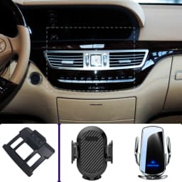 Car Phone Holder For Mercedes Benz S Class W221 2008 2009 2010-2012 Mobile Phone Mounts Car Wireless Charging Special Fixed Base