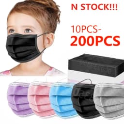 10-200PCS Kids Masks Disposable Child Mask Non-woven Filter Breathable Children Mask 3 Layer Ply Anti-dust Children's Mascarilla
