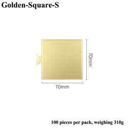 Meibum Dessert Board Base Golden Paper Plates Silver Mousse Mat 100pcs/Set Cake Cardboard Pastries Display Tray Decorative Tools