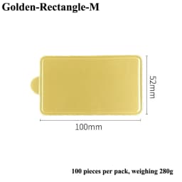 Meibum Dessert Board Base Golden Paper Plates Silver Mousse Mat 100pcs/Set Cake Cardboard Pastries Display Tray Decorative Tools