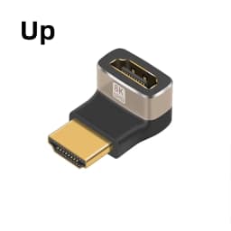 Nku 8K@60Hz/4K@120Hz HDR 90 Degree HDMI-compatible Male To Female Adapter Coupler L-Shaped Extender for Laptop PC HDTV Monitor